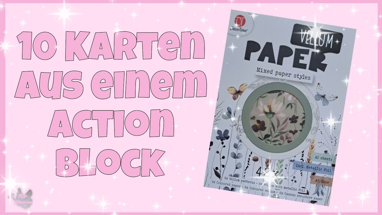 💕 10 Karten aus einem Action Block 💕 Vellum Papier