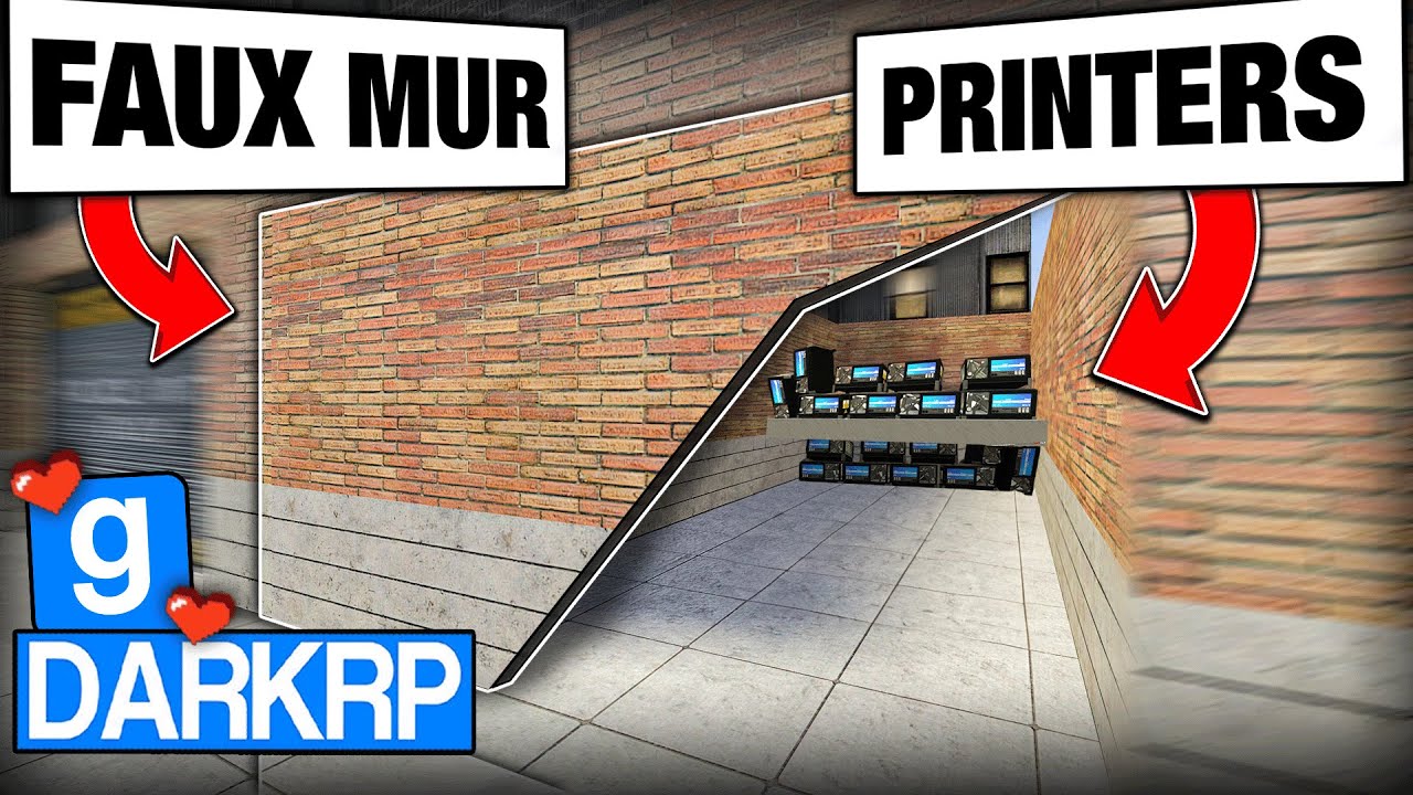 FAUX MUR DE ZINZIN La Police Devient FOU Devant mes Printers ! Gmod DarkRP