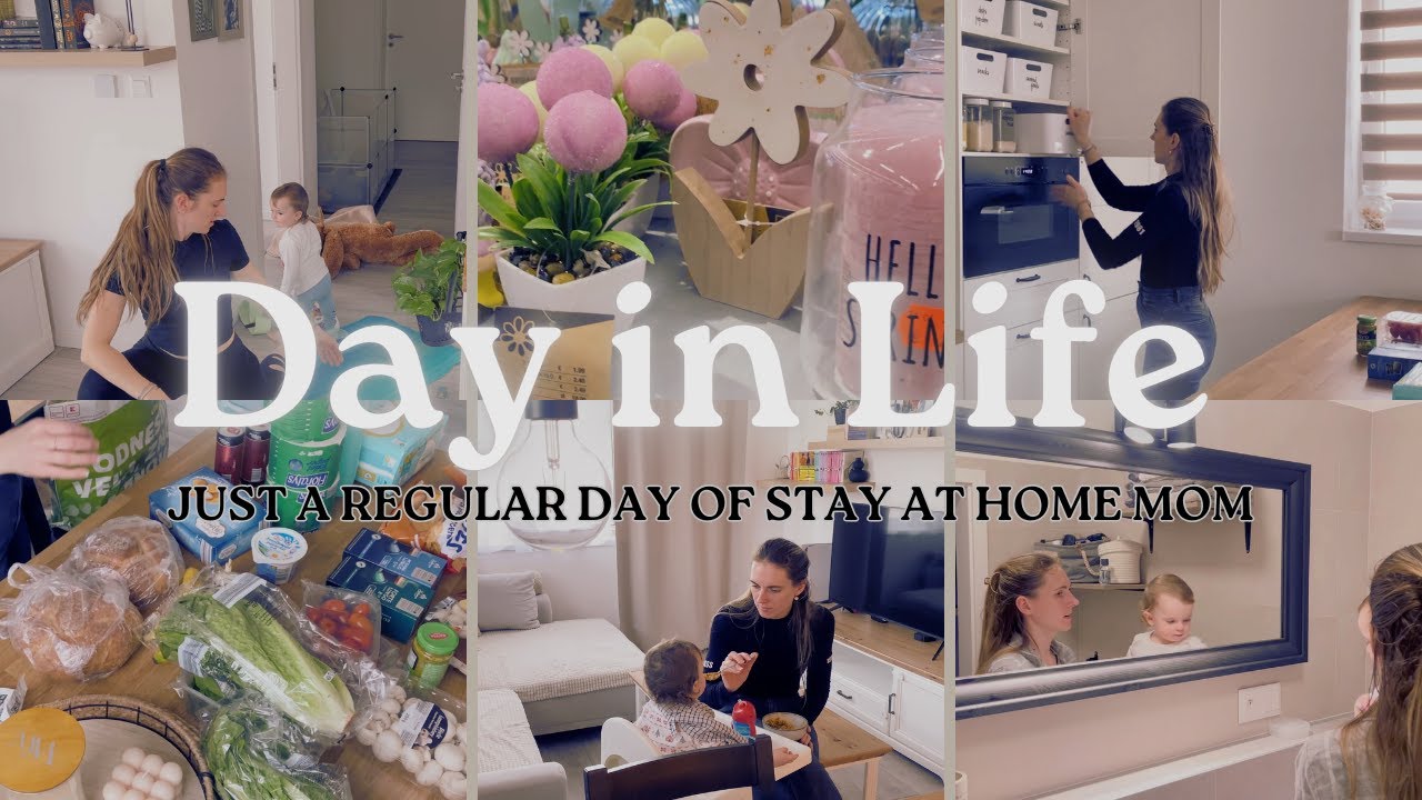 Day in The life of Stay at home mom: Workout, Cleaning, Food shop, Cooking