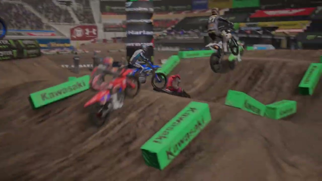 Monster Energy Supercross 25 X/S XBS carrière KTM 450 SX Milestone gameplay FR