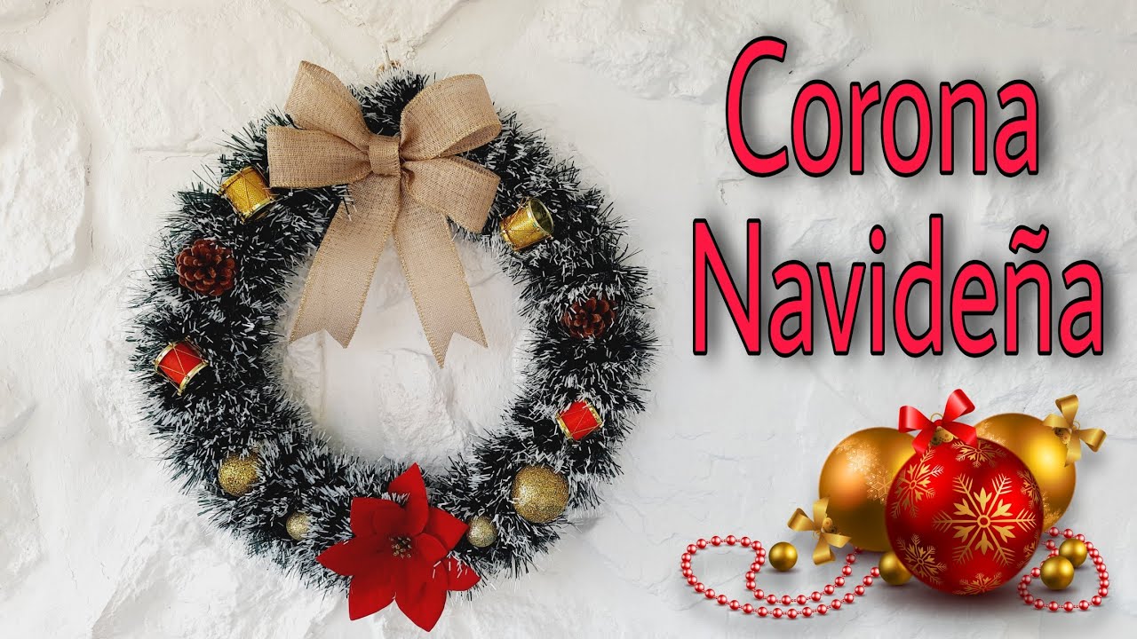 Como Hacer Una Corona Navideña Fácil y Económica | MANUALIDADES NAVIDEÑAS 2021.