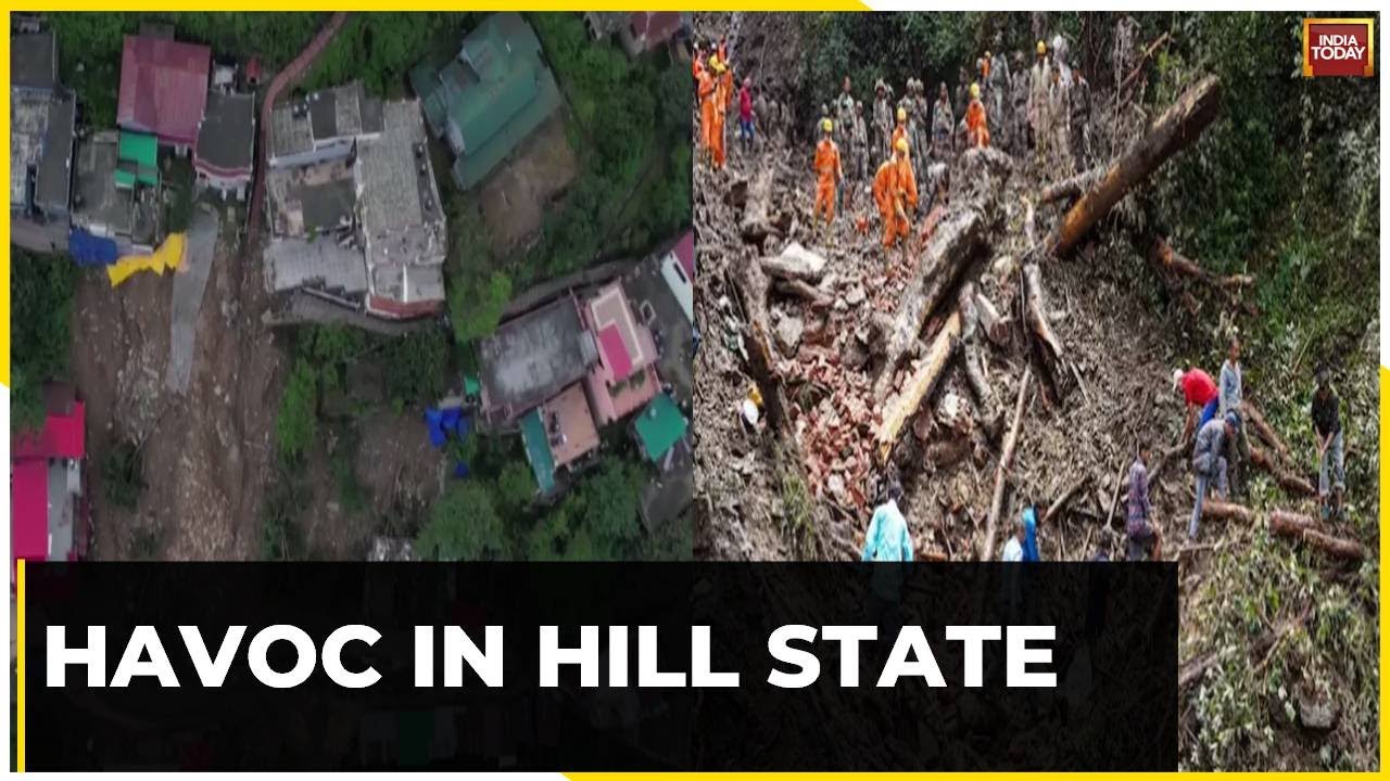 Drone Footage Shows Aftermath Of Landslide, As 74 Dead, 1,000 Rescued From Flood-Hit Kangra