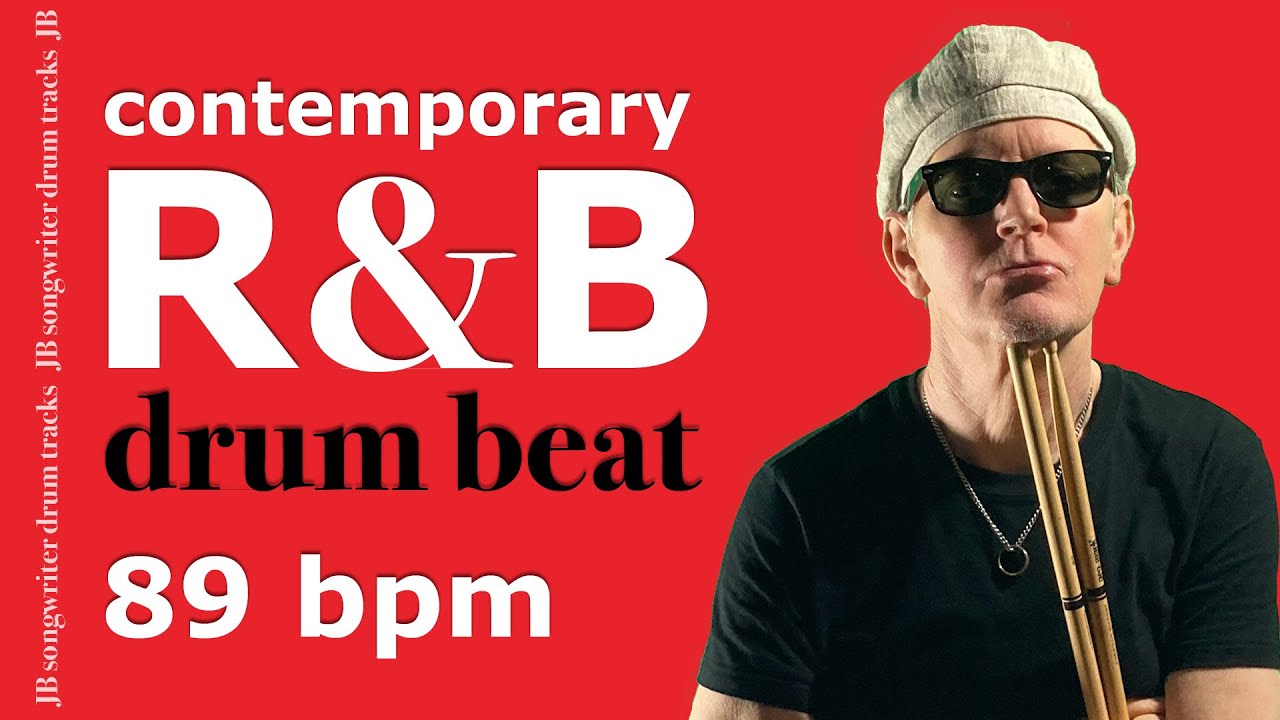 R&B Drum Beat 89 BPM - 4 minute Drum Backing Track - #28