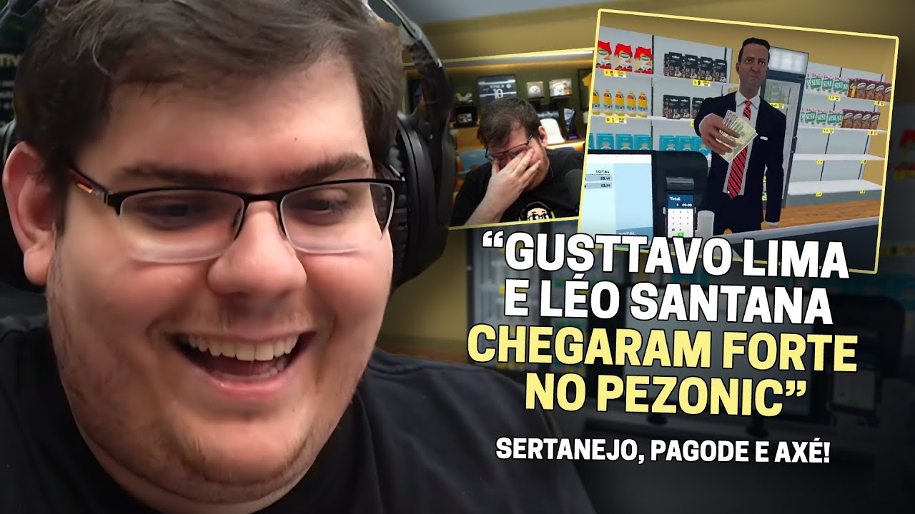 CASIMIRO TRAZ A TURMA DO PACOTE PARA O NOVO JINGLE - SUPERMARKET SIMULATOR #05 | Cortes do Casimito