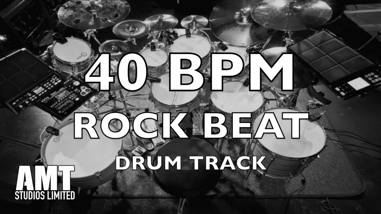 40 BPM ROCK BEAT DRUM TRACK