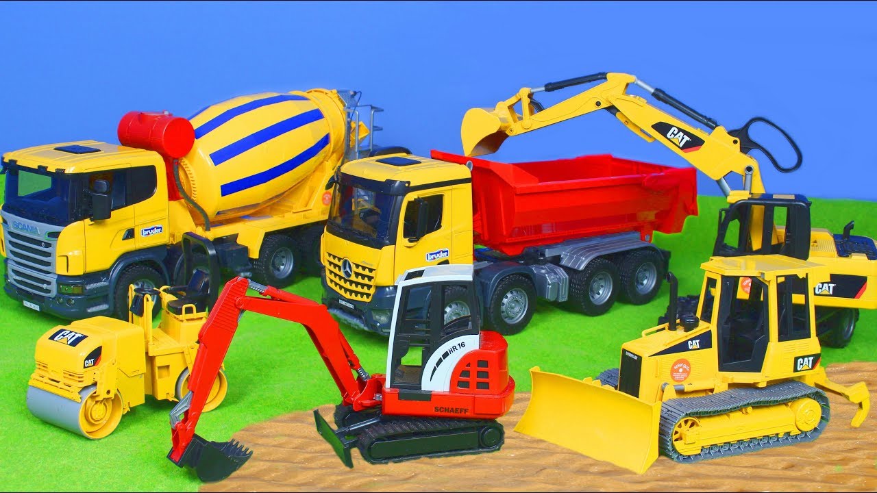 Bagger, Lastwagen, Kran & Spielzeugautos | Bruder Spielwaren Baustelle f&uuml;r Kinder