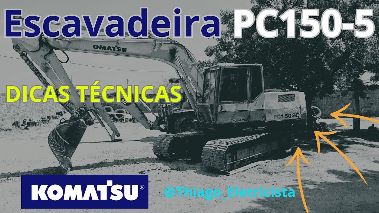 Komatsu PC150-5: Especificações, Sistema Hidráulico e Medições de Pressão