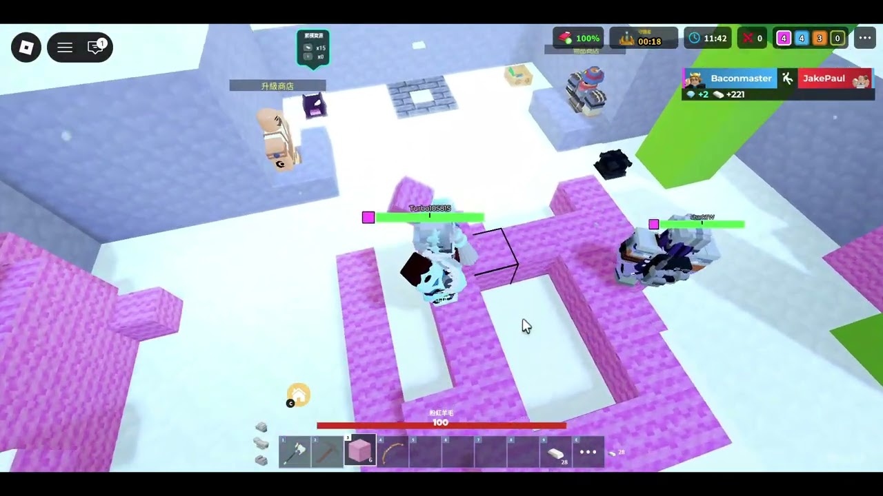 我和李易樺玩Roblox床戰