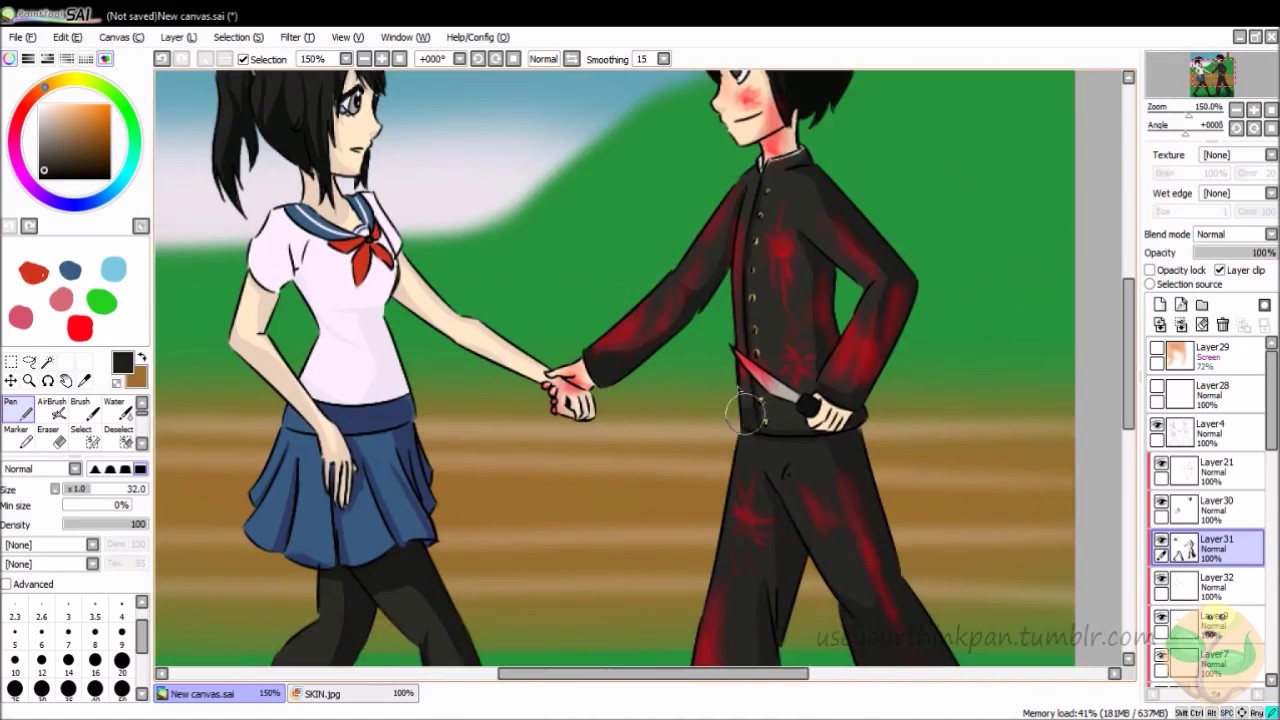 [Yandere Simulator] Reversed Speedpaint