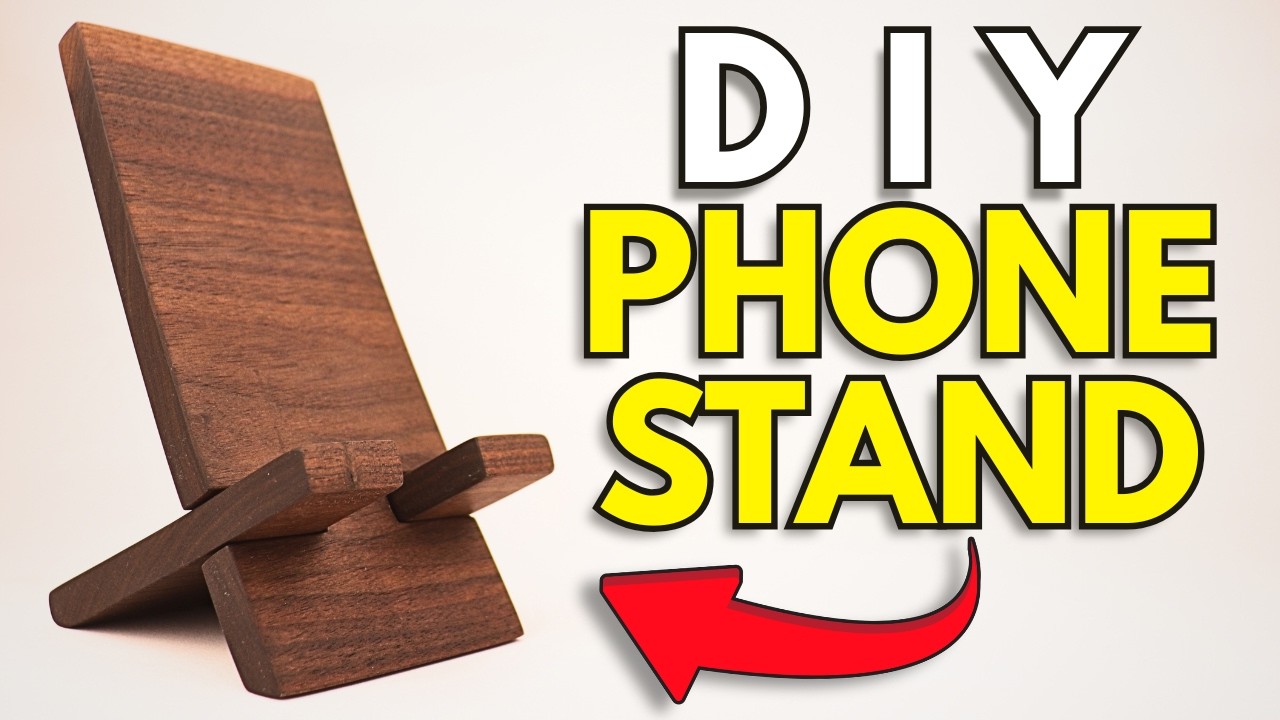 DIY Wooden Phone Stand from Scrap Wood (FREE PLANS)