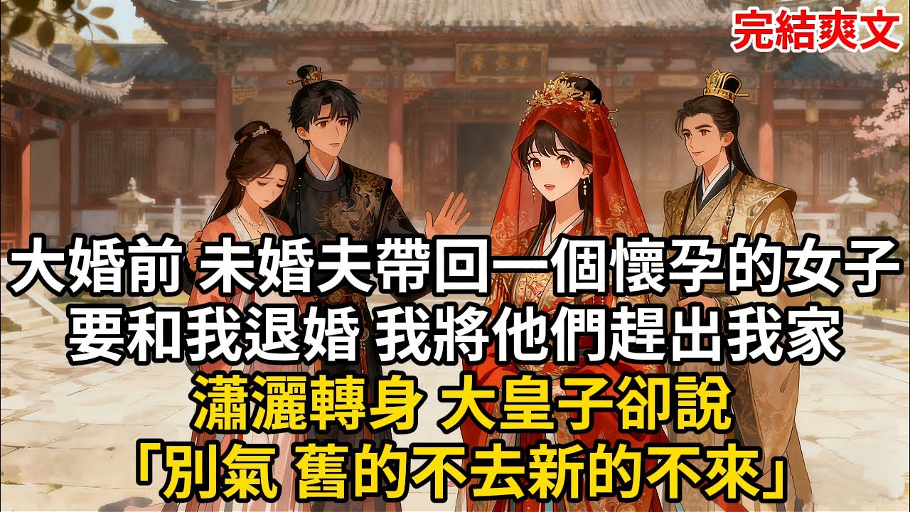 大婚前 未婚夫帶回一個懷孕的女子 要和我退婚 我將他們趕出我家 瀟灑轉身 大皇子卻說「別氣 舊的不去新的不來」#古言 #小説 #古風 #愛情 #情感故事 #爽文 #完結