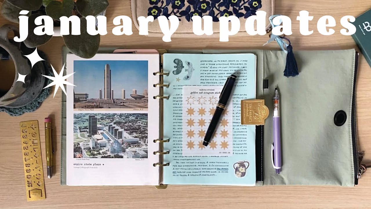 January in my ring binder ✏︎ commonplacing, drawing, journaling ✸