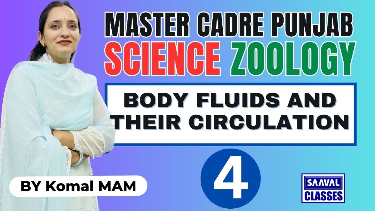 Lec-4Zoology Topic:BODY FLUIDS & THEIR CIRCULATION MasterCadreScience,Punjab|SAAVALCLASSES, Abohar |