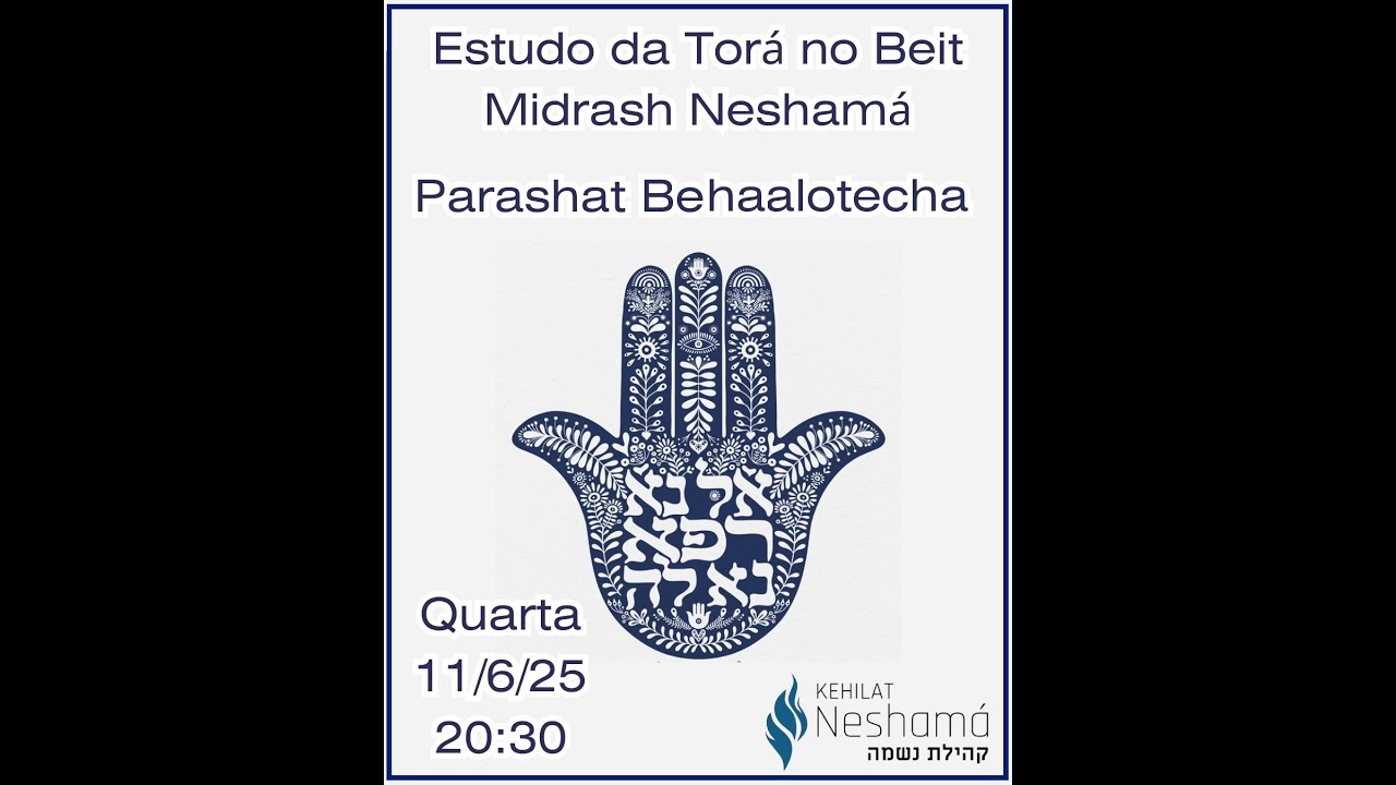 Estudo Torá Beit Midrash Neshamá: Parashá Behaalotechá 5785