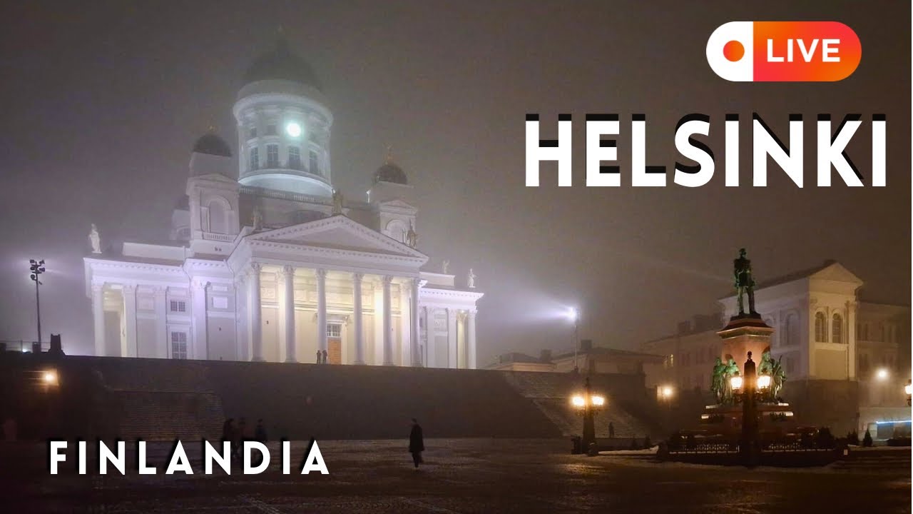Helsinki, Finlandia bajo la niebla