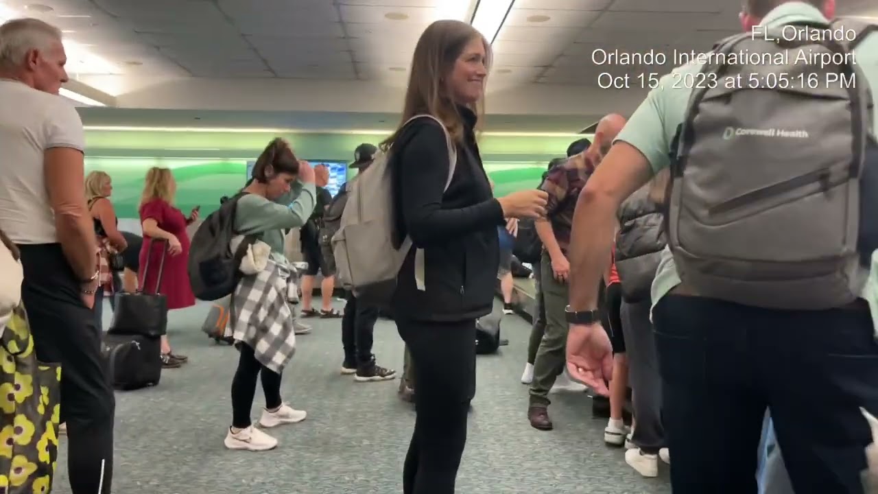 Gate 72 Terminal B to Baggage Claim to Rental Shuttle at Orlando Int Airport, Oct 15, 2023