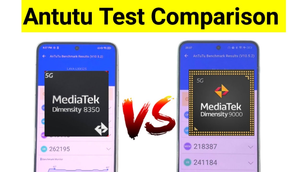 Dimensity 8350 vs 9000 Antutu Test 🔥🔥🔥