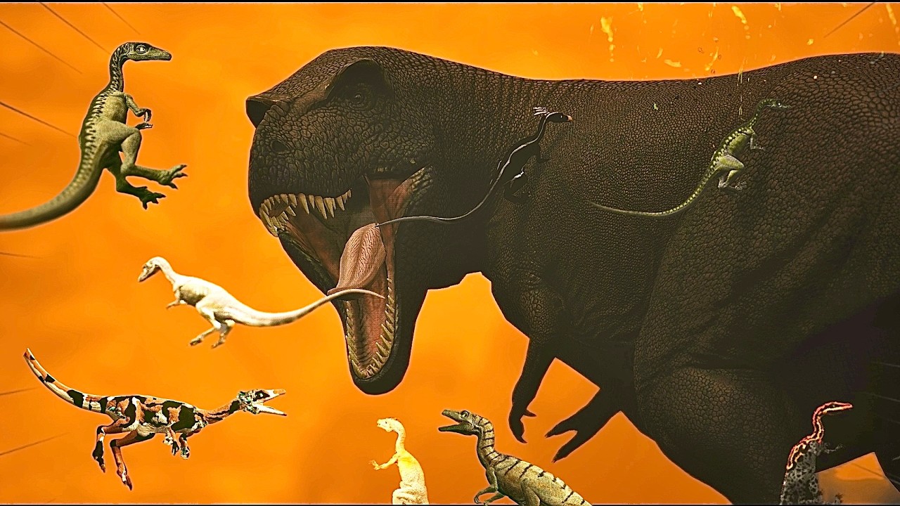 100 Compy's VS one Tyrannosaurus Rex