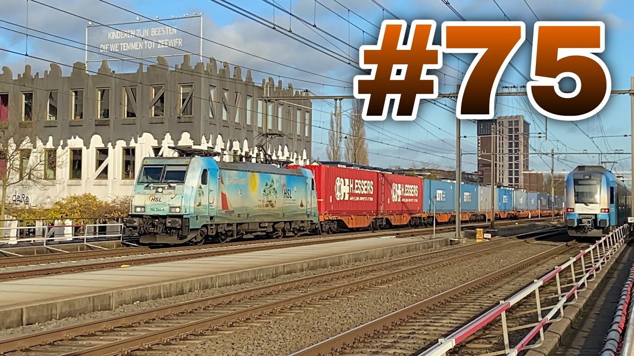 Treinen tijdens Kerst! Treinspotten bij de Koppelpoort in Amersfoort | Treinen Compilatie #75