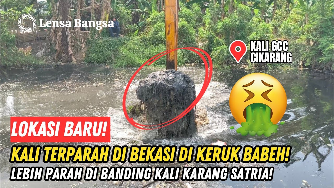 LOKASI BARU❗KALI GCC AIRNYA HITAM & PENUH SAMPAH TERPARAH DI BEKASI❗DI KERUK EXCAVATOR BABEH RAMLIH❗