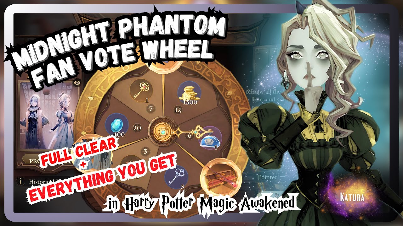 CLEARING the Midnight Phantom 👻 Fan Vote Wheel! | Full Outfit & Wand Showcase | Magic Awakened