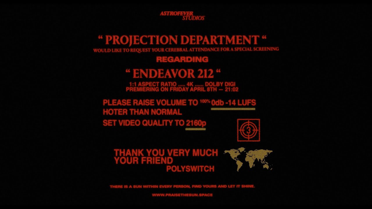 ENDEAVOR 212 / CHAPTER 1 / PRAISE THE SUN