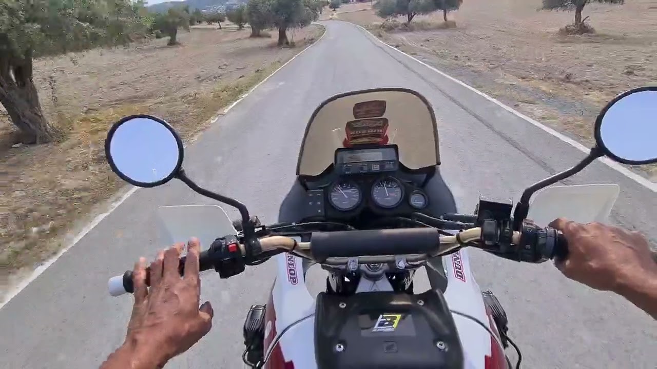 xrv750 africa twin testing new YSS shock and arrow exhaust offroad