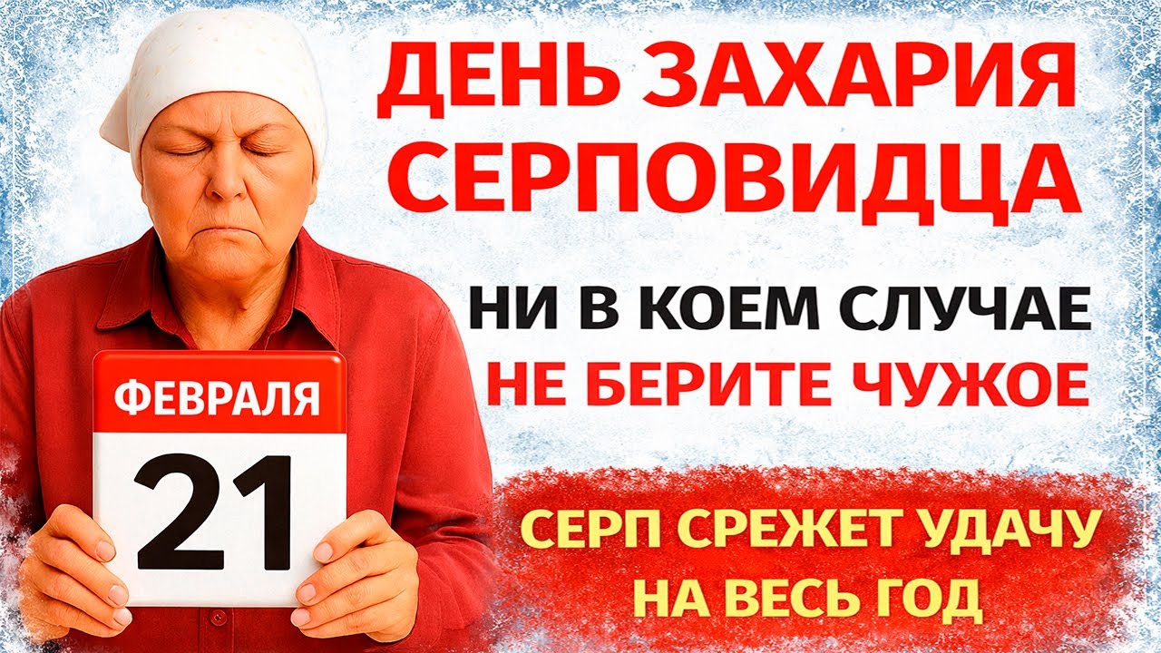 21 февраля День Захария Захар Серповидец. Что нельзя делать сегодня по народным приметам запреты дня