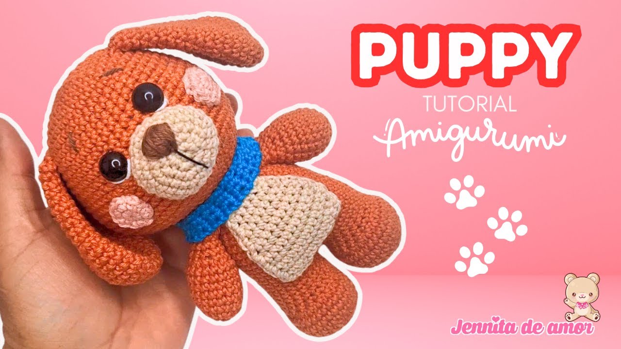 PUPPY hermoso Perrito  Amigurumi- Patrón en video Español e Ingles #amigurumilovers