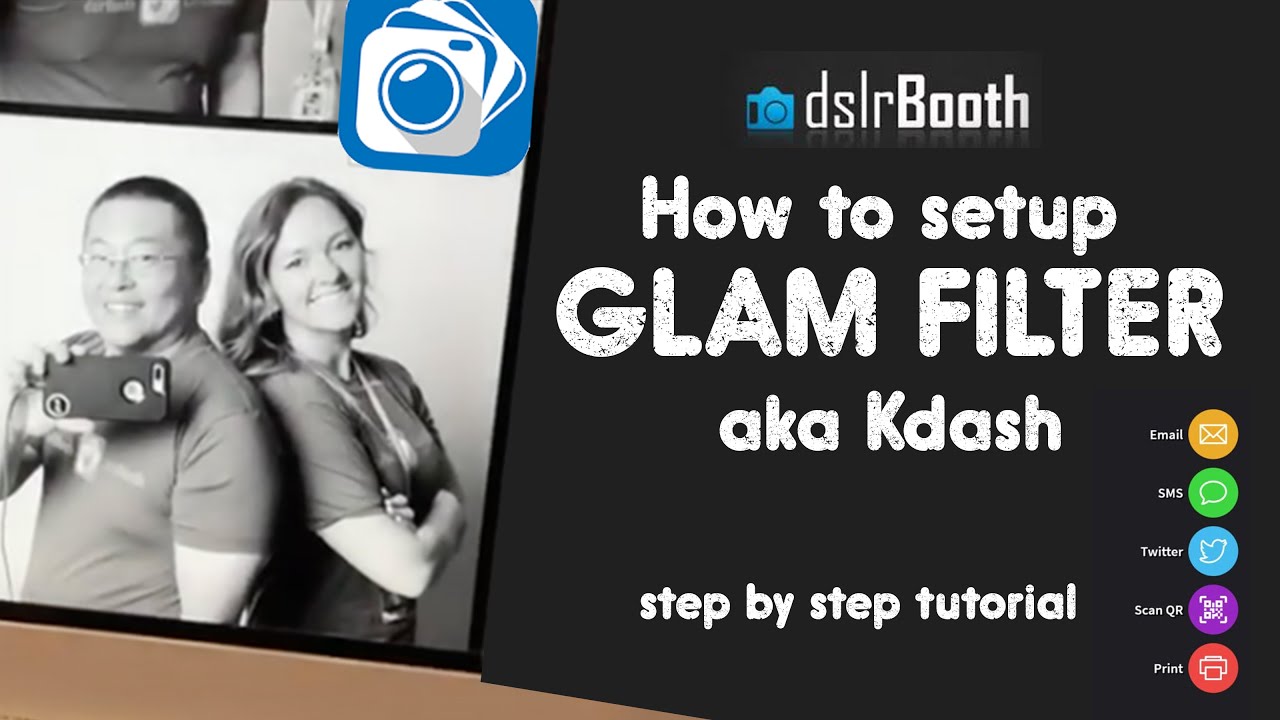 Как настроить фильтр GLAM в программе dslrbooth