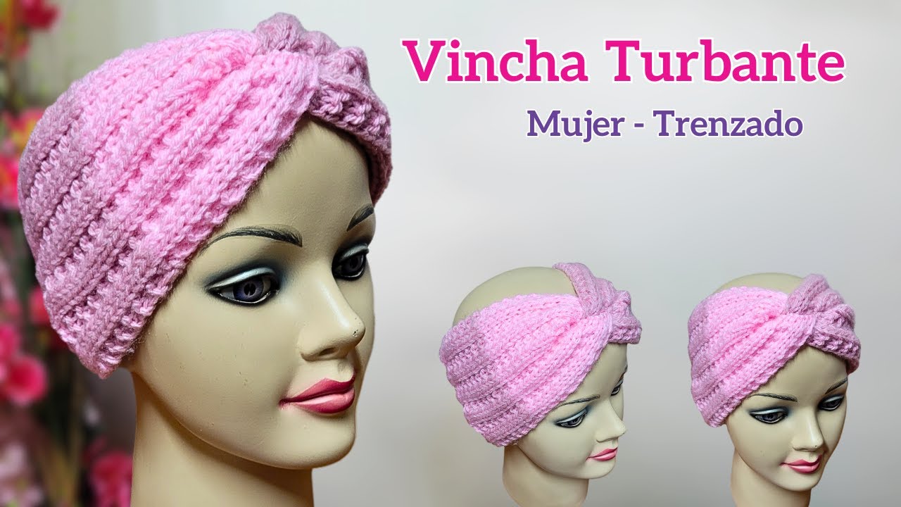 Vincha Diadema para Mujer a Dos Agujas en dos Carreras – Tejidos de Fáciles a Palitos paso a paso
