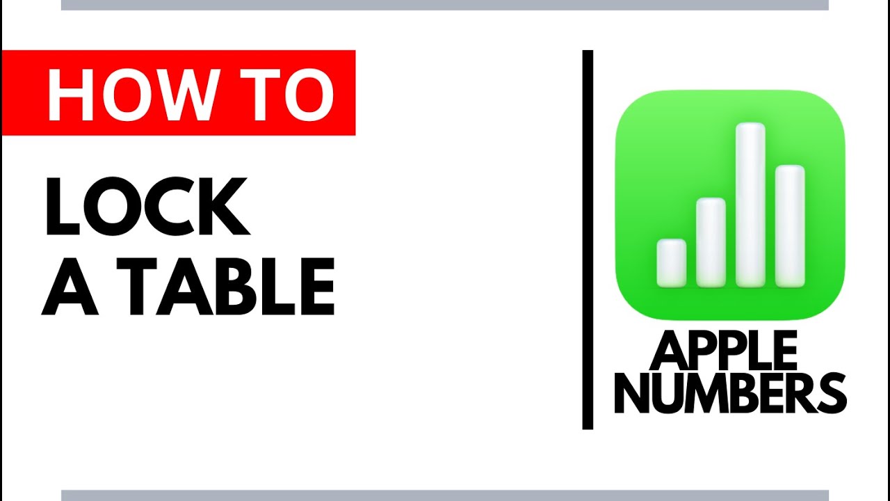 How to Lock a Table in Apple Numbers Mac Tips!