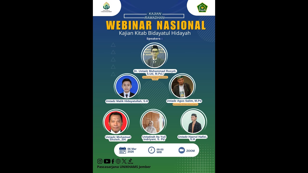15 Kajian Tasawuf Ramadan S2 UNIKHAMS | Pertemuan XV - Adab bersama Allah dan Manusia (Reupload Rec)