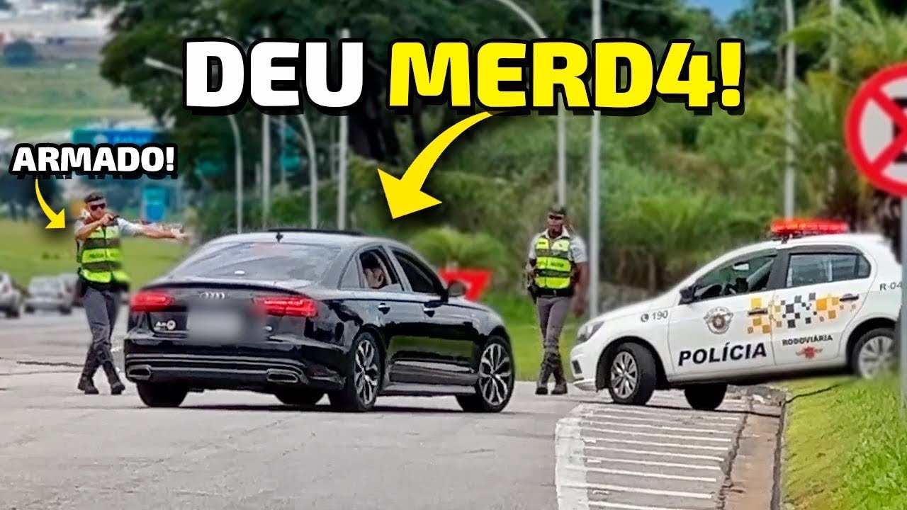 DEU RUIM - SAIU ACELERANDO NA FRENTE DA POLÍCIA 👮‍♀️