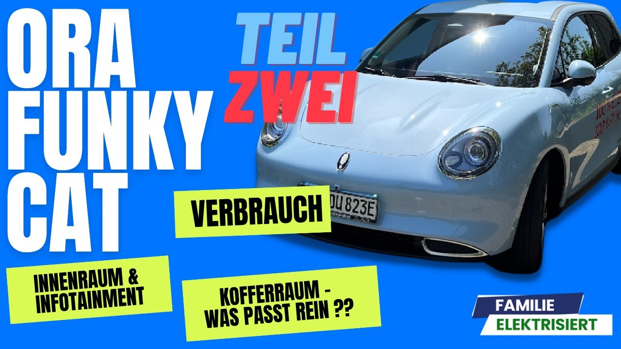ORA Funky Cat 300 - TEIL 2  - Innenraum/ Infotainment / Kofferraum | Familie elektrisiert