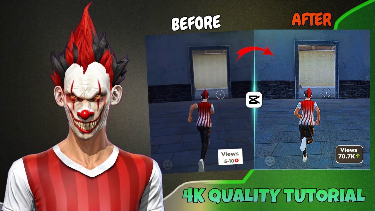How to increase free fire video quality like @PATANGAMERYT|| 4k quality tutorial free fire 🤩