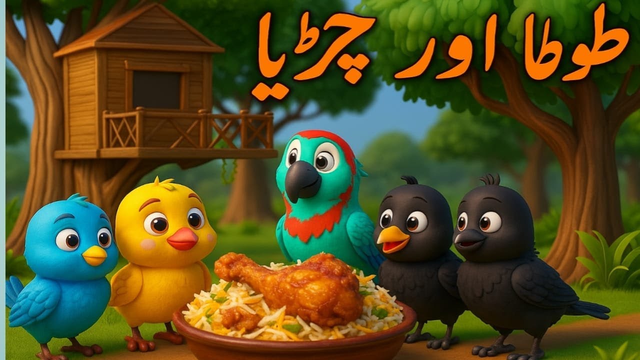🐦 Tota aur Chirya 🦜 | Main Tota Main Tota Poem | Cute & Funny Animated Story for Kids | Kids World 🌟