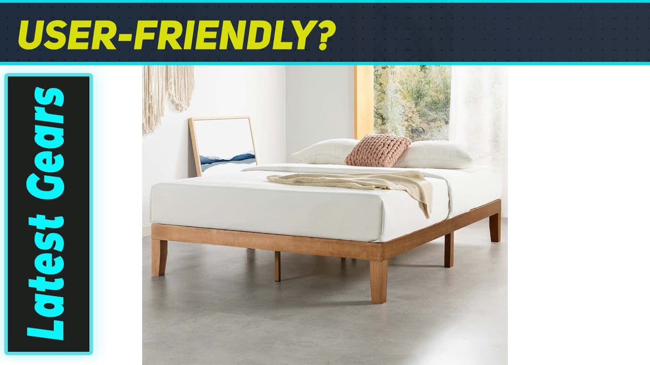 Mellow Classic Solid Wood Platform Bed Frame &ndash; Best Budget-Friendly Bed for a Sleek Look