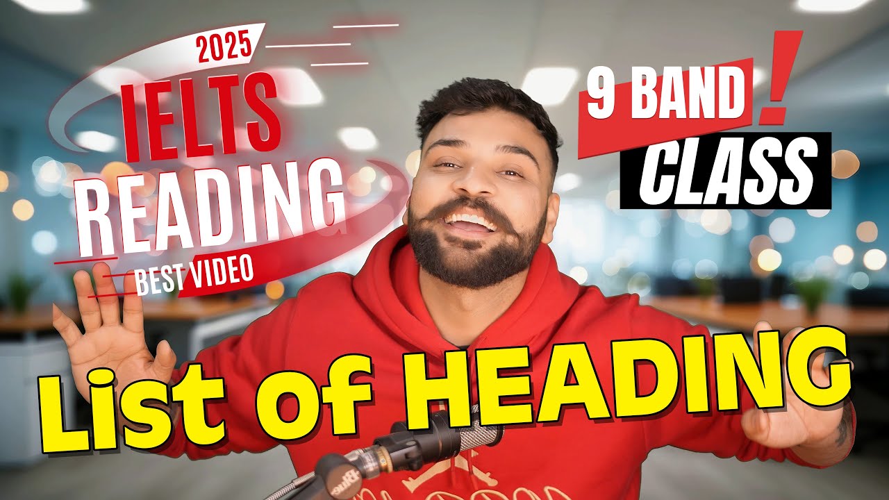 IELTS Reading 2025: Master 'List of Headings' Questions Like a Pro!