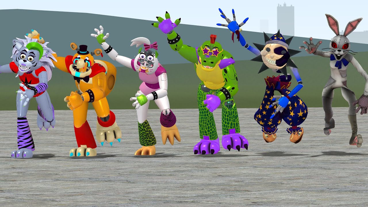 FNAF SECURITY BREACH BUT EVERYONE IS ROXY! Garry's Mod (Five Nights at Freddy's Security Breach)
