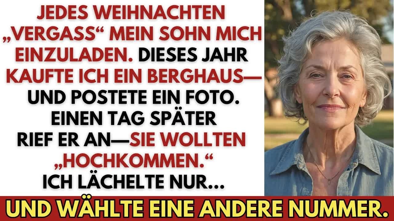 Jedes Weihnachten vergaß mein Sohn mich – also kaufte ich heimlich ein Haus in den Bergen