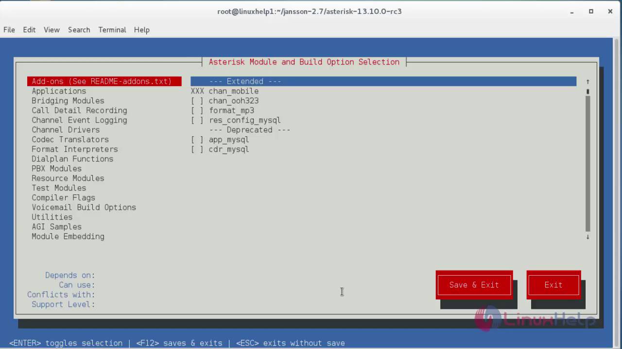 How to install and configure Asterisk in CentOS