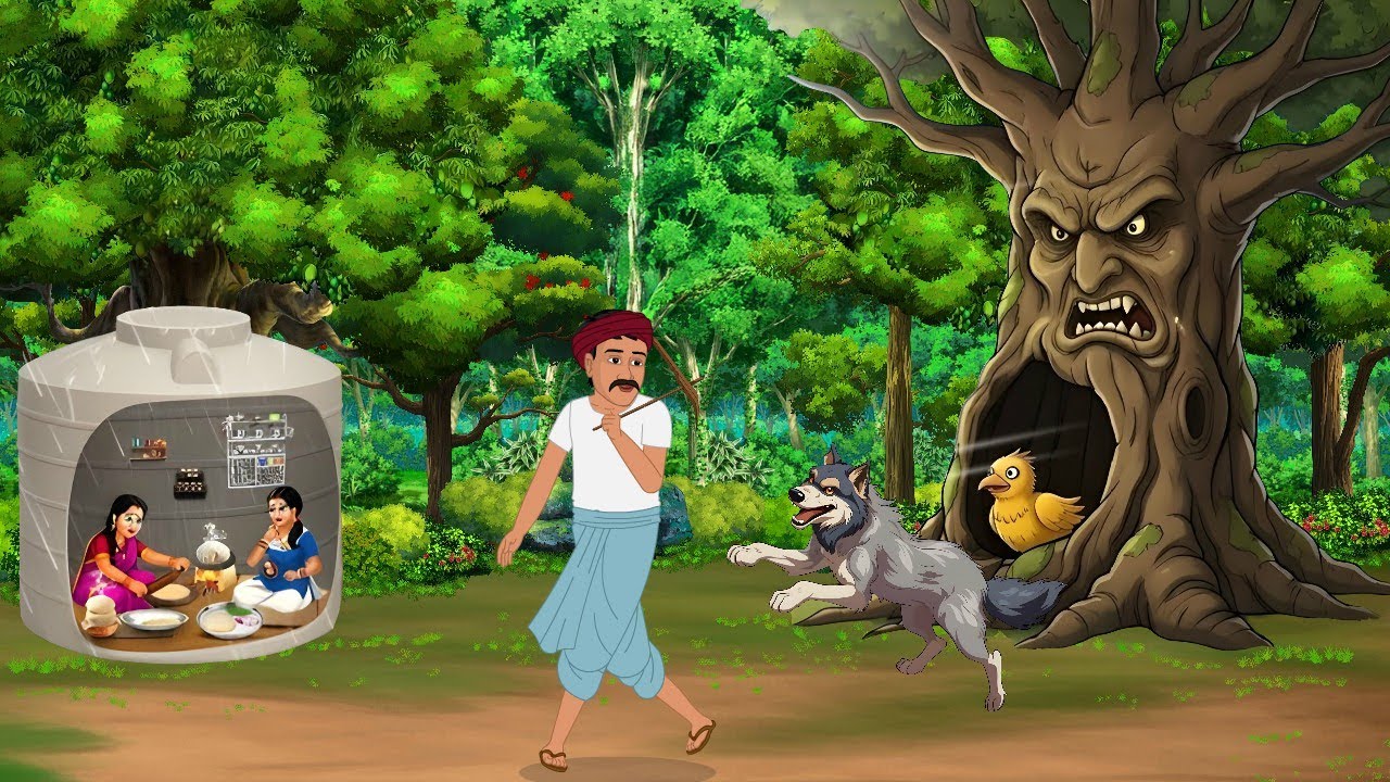 Jaadui pakshi Garib Kisan Hindi kahani | जादुई पक्षी गरीब किसान हिंदी कहानी | cartoon video | 