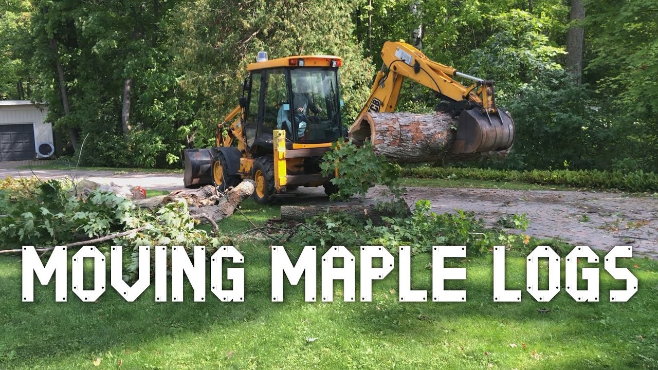 #JCB 212S (JCB 2CX) Moving Maple Logs