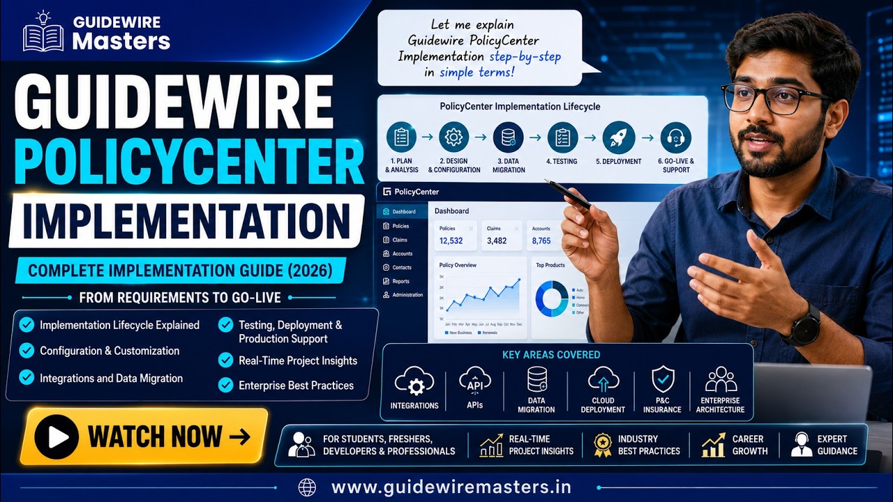 Complete Guidewire PolicyCenter Implementation Roadmap | Guidewire Training in Hyderabad
