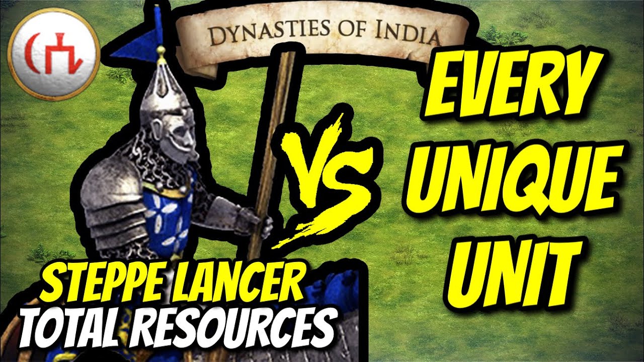 ELITE STEPPE LANCER (Tatars) vs EVERY UNIQUE UNIT (Total Resources) | AoE II: DE