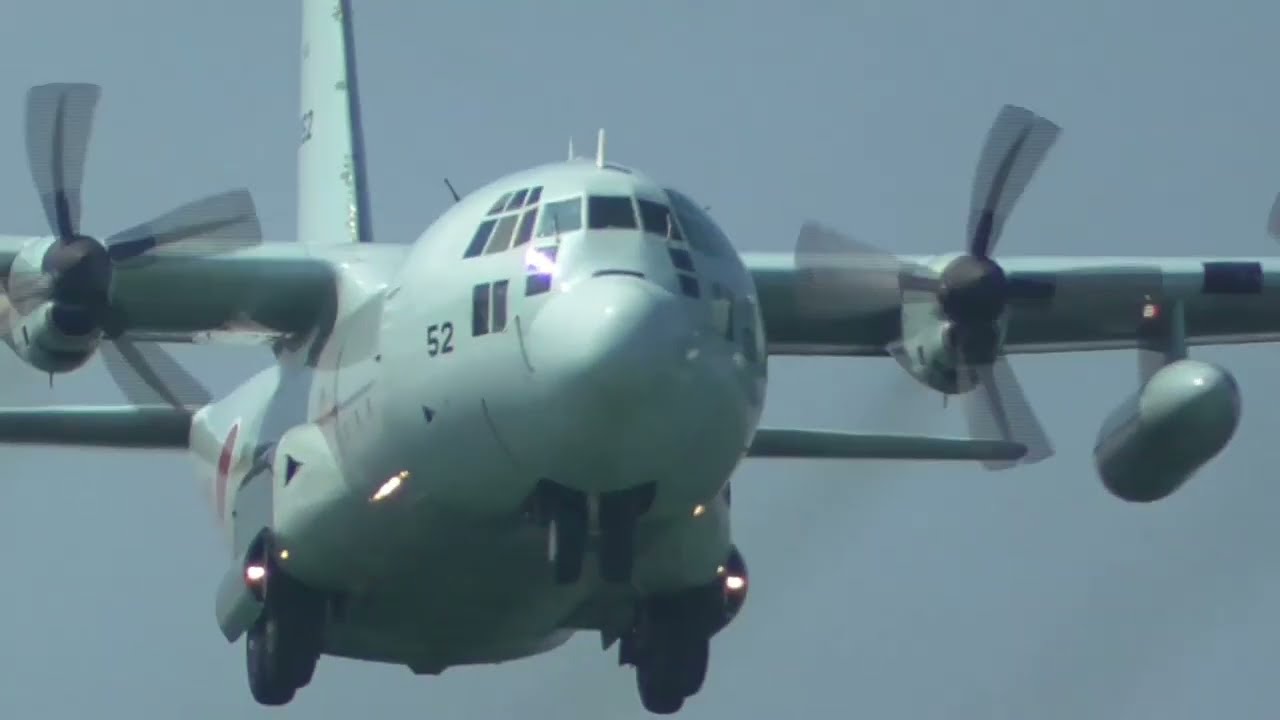 海上自衛隊 C-130R 9052 厚木海軍飛行場 怒涛の連続タッチアンドゴー