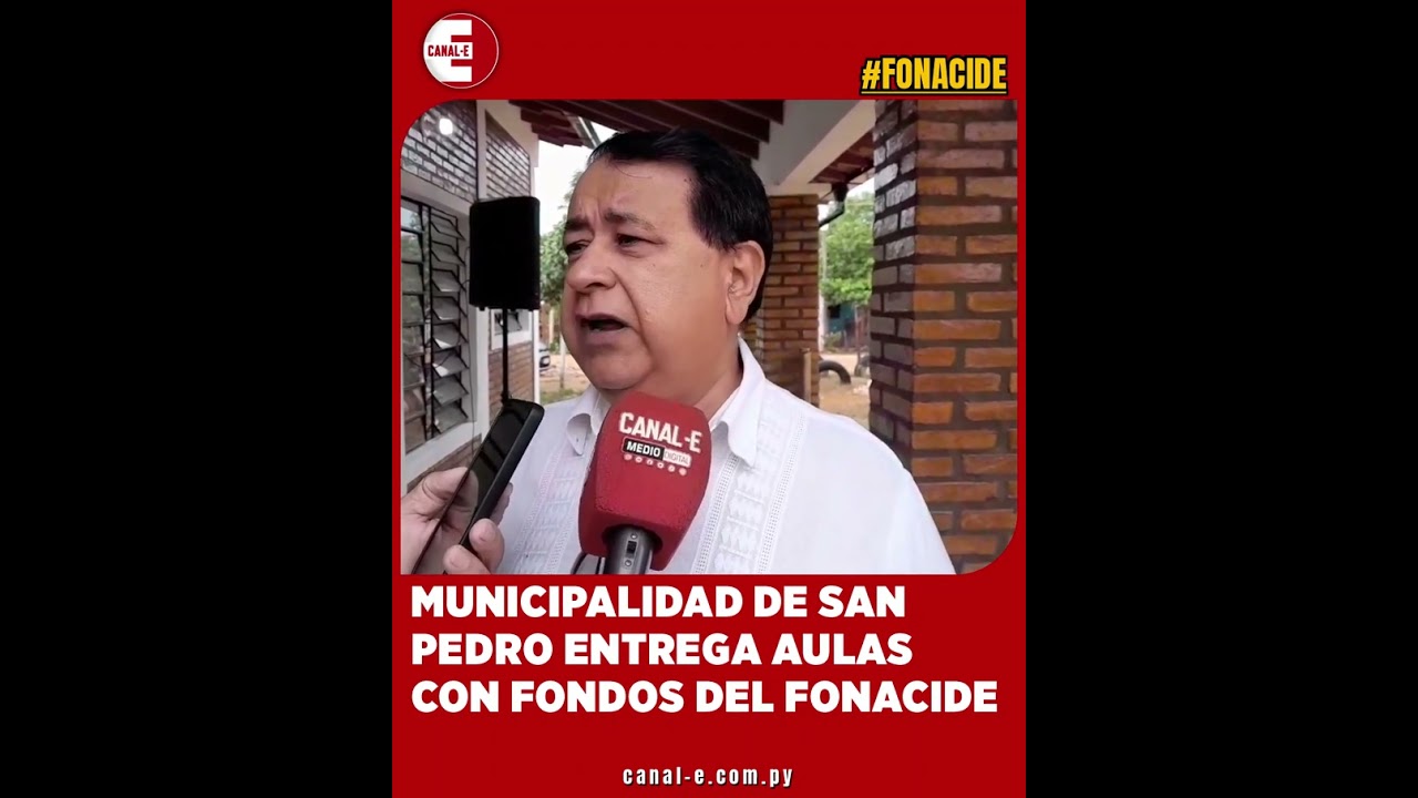 MUNICIPALIDAD DE SAN PEDRO ENTREGA AULAS CON FONDOS DEL FONACIDE