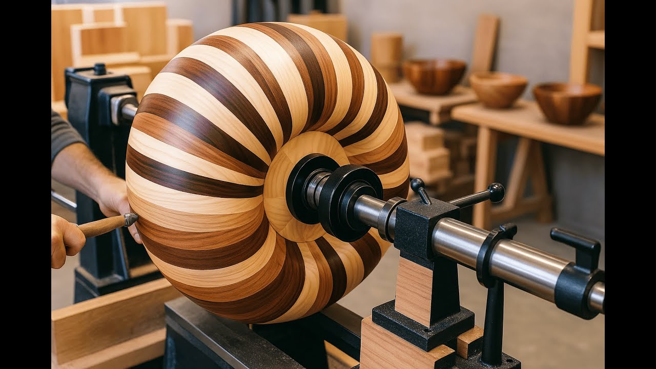 Oddly Satisfying Woodturning &ndash; From Blocks to a Beautiful Final Piece