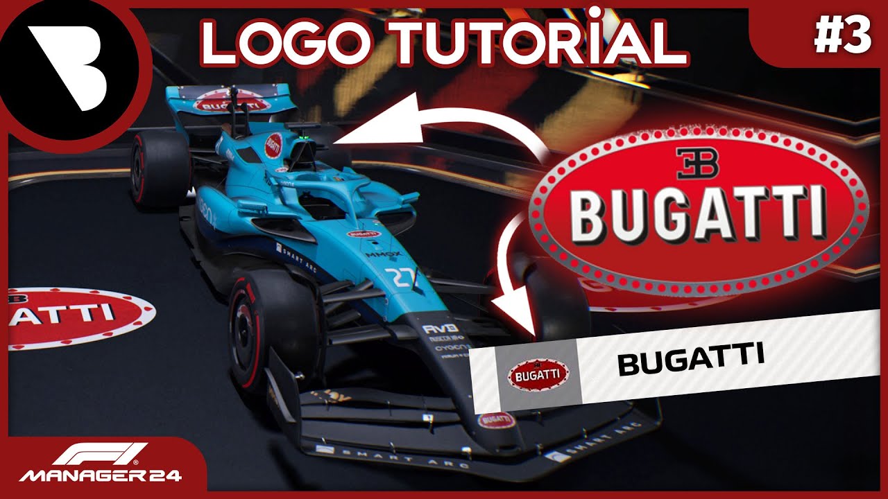 F1 Manager 24 - BUGATTI Logo Tutorial - NO MODS